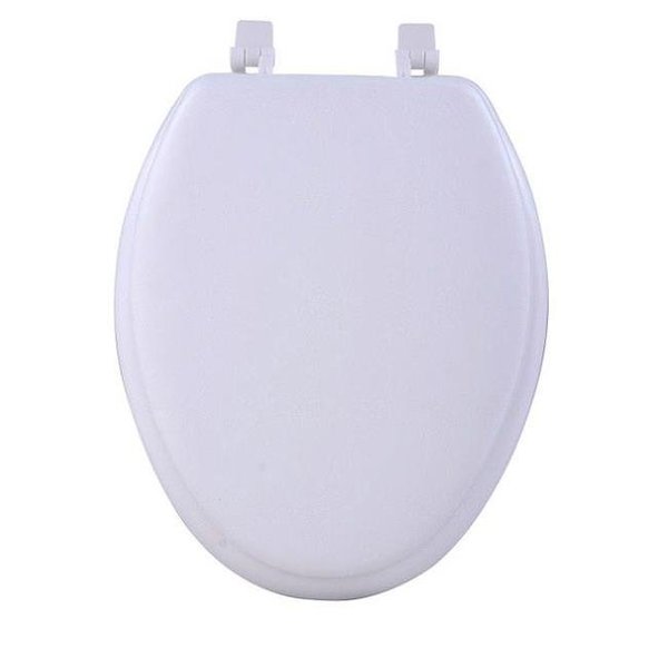 Achim Importing Achim Importing TOVYELWH04 Fantasia White Soft Elongated Vinyl Toilet Seat; 19 in. TOVYELWH04